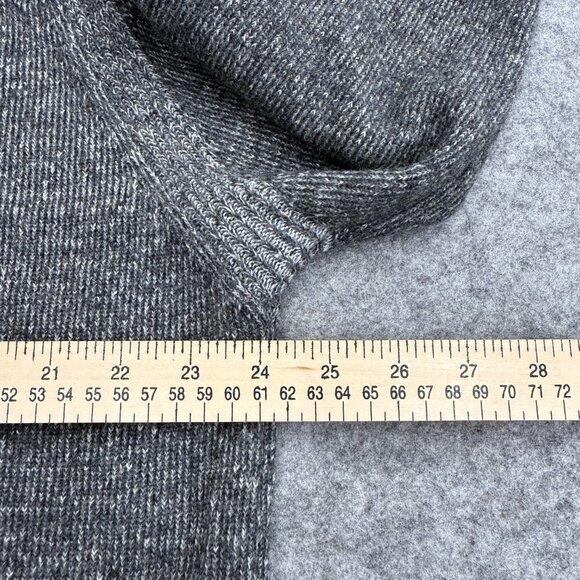 AQUA Bloomingdales Men's Long Sleeve Gray Knitted Button Sweater Mock Neck, XL - Picture 11 of 14